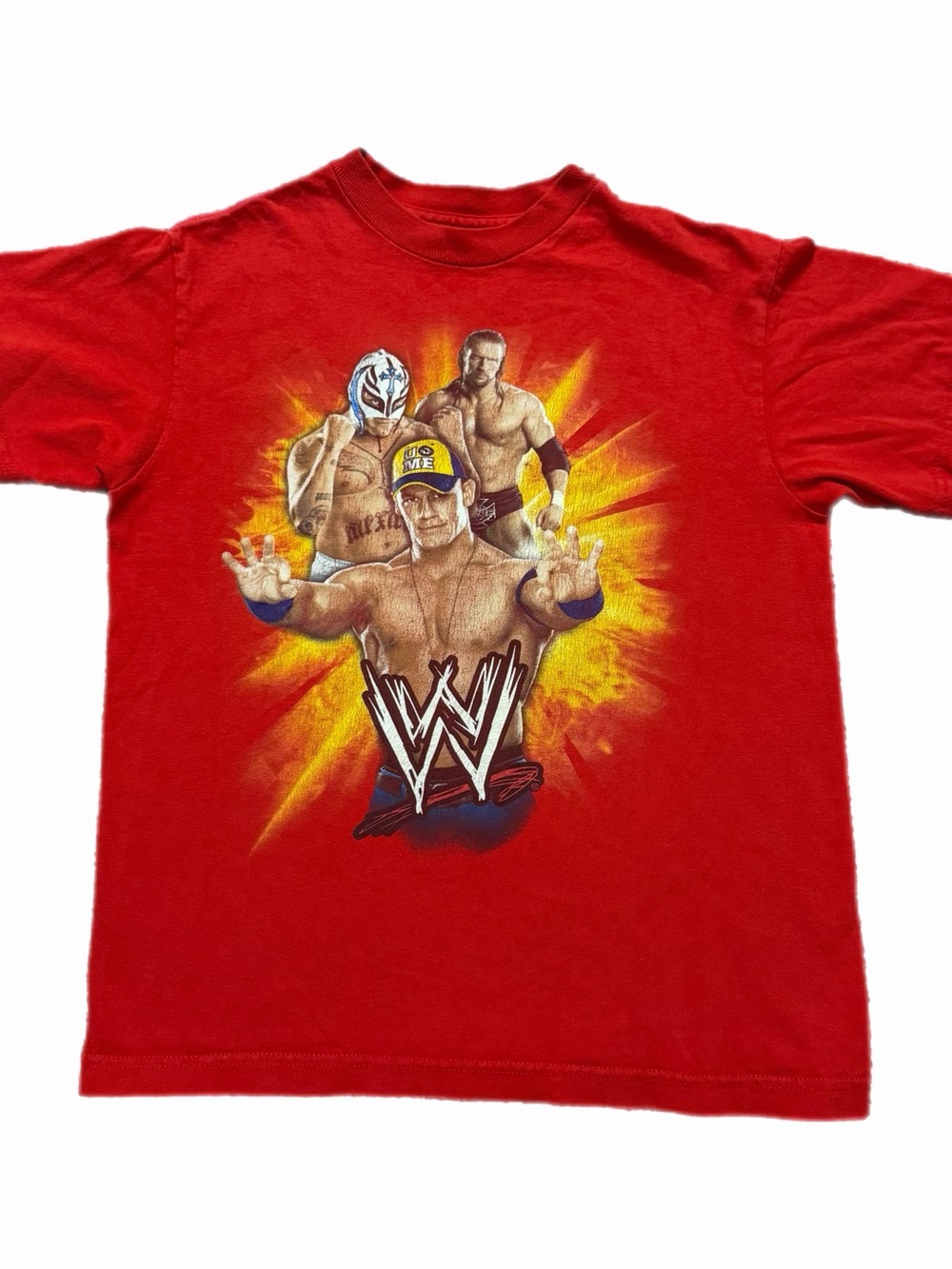 Y2K WWE John Cena Rey Mysterio Triple H Shirt